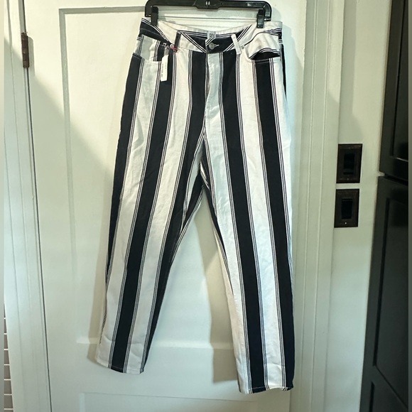 Vintage BDG urban outfitters black and white stripe jeans - NWT size 31 - Picture 3 of 10